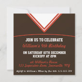 Football Jersey Thleot Party Invite Sjabloon, LAX Kaart (Voorkant)