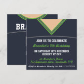 Football Jersey Thleot Party Invite Sjabloon, LAX Kaart (Voorkant / Achterkant)