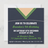 Football Jersey Thleot Party Invite Sjabloon, LAX Kaart (Voorkant)