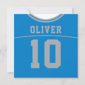 Football Jersey Thleot Party Invite Sjabloon, LAX Kaart (Achterkant)