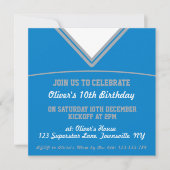 Football Jersey Thleot Party Invite Sjabloon, LAX Kaart (Voorkant)