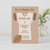 Football Jersey Verjaardagsuitnodiging Kaart (Staand voorkant)