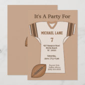 Football Jersey Verjaardagsuitnodiging Kaart (Voorkant / Achterkant)