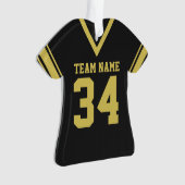 Football Jersey zwart uniform Ornament (voorkant)