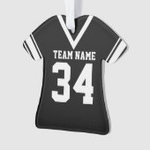 Football Jersey zwart uniform Ornament (voorkant)