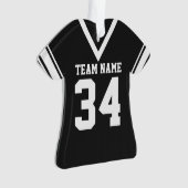 Football Jersey zwart uniform Ornament (voorkant)