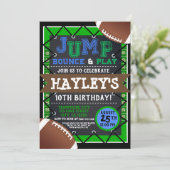 Football jongens kinder Sprong & Play Trampoline P Kaart (Staand voorkant)