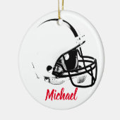 Football Jouw naam Keramisch Ornament (Links)