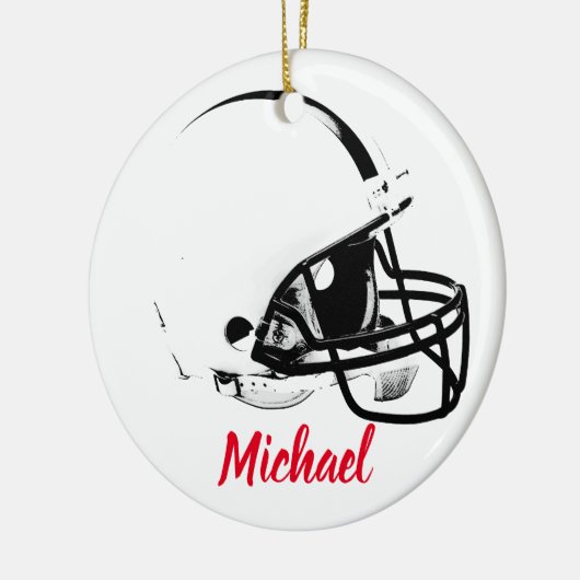 Football Jouw naam Keramisch Ornament (Links)