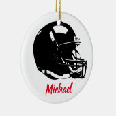 Football Jouw naam Keramisch Ornament (Rechts)