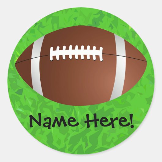 Football Junior Varsity Ronde Sticker (Voorkant)