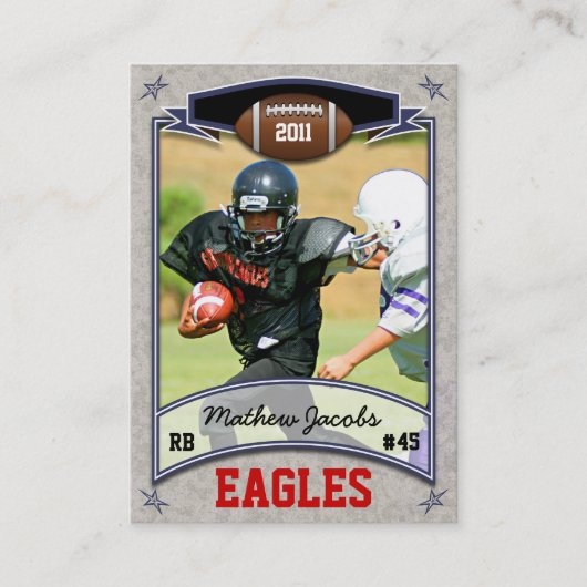 Football-kaart Visitekaartje (Voorkant)