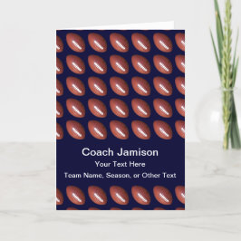 Football Kaart voor Coach, Blank Inside, Blauw