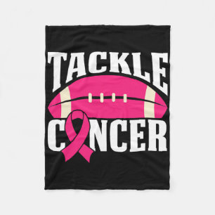 Football Kanker Borst Awareness Tackle Pink Ribbo Fleece Deken