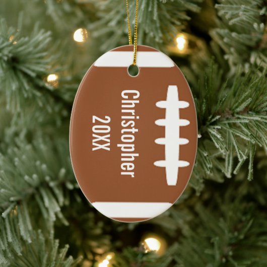 Football Keramisch Ornament (Boom)