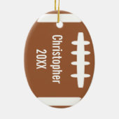 Football Keramisch Ornament (Achterkant)