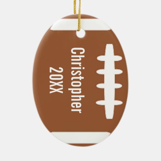 Football Keramisch Ornament (Achterkant)