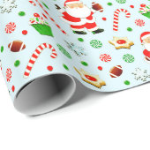 Football kerst cadeaupapier (Rol Hoek)