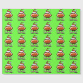 Football kerst cadeaupapier (Vlak)