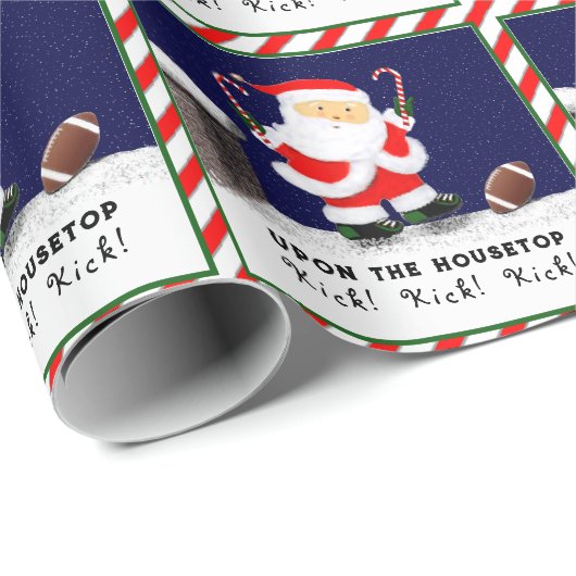 Football kerst cadeaupapier (Rol Hoek)