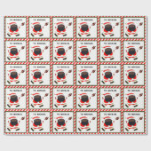 Football kerst cadeaupapier (Vlak)