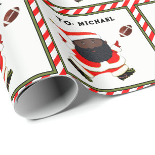 Football kerst cadeaupapier
