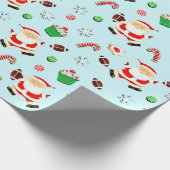 football kerst cadeaupapier (Hoek)