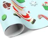 football kerst cadeaupapier (Rol Hoek)