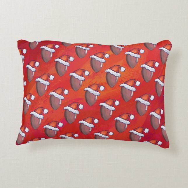 Football kerst decoratief kussen (Achterkant)