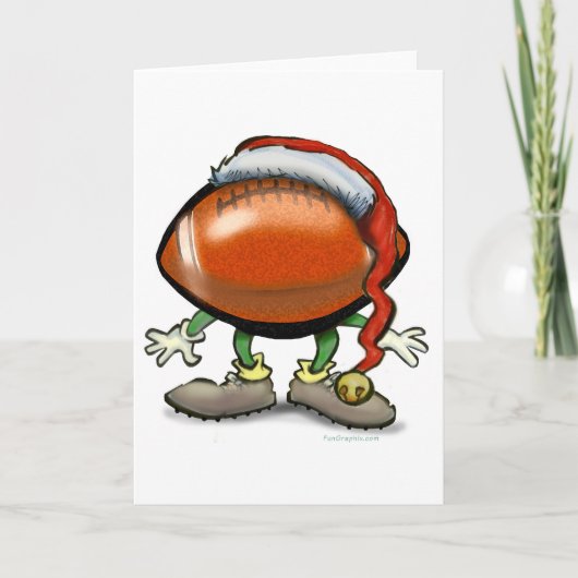 Football kerst feestdagen kaart (Voorkant)
