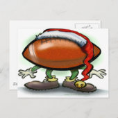 Football kerst feestdagenkaart (Voorkant / Achterkant)
