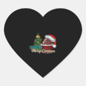 Football kerst hart sticker (Voorkant)