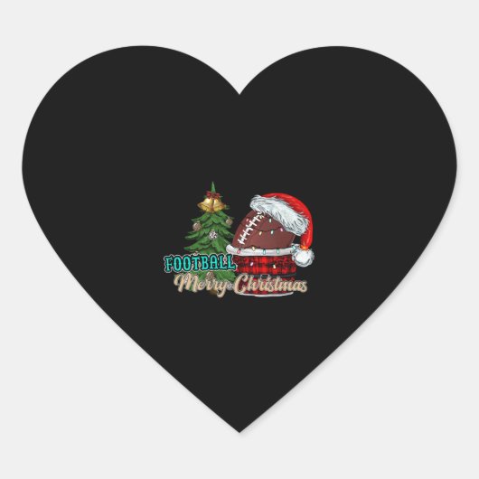 Football kerst hart sticker (Voorkant)