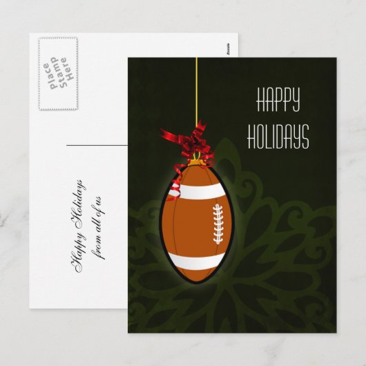 football Kerst Kaarten Feestdagenkaart (Voorkant / Achterkant)