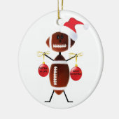 Football kerst keramisch ornament (Links)