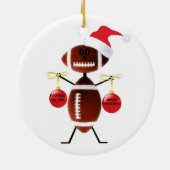 Football kerst keramisch ornament (Achterkant)