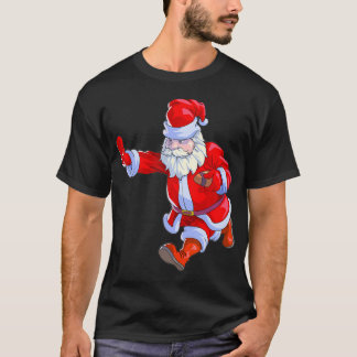 Football Kerst Mannen Jongens Football Sinterklaas T-shirt