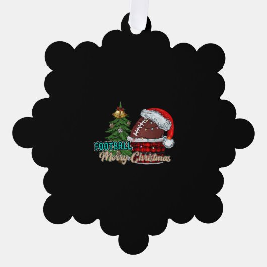 Football kerst ornament kaart (Voorkant)