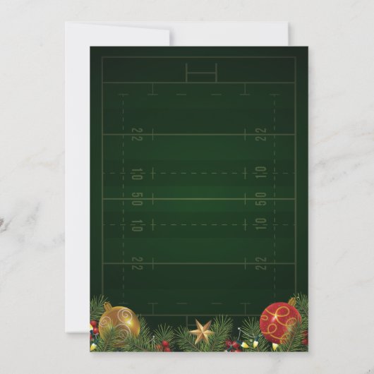 Football Kerst Party Dinner Uitnodiging (Achterkant)