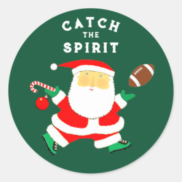 Football kerst ronde sticker