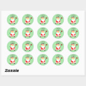 Football kerst ronde sticker (Vel)