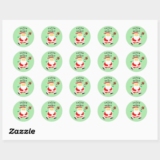 Football kerst ronde sticker (Vel)