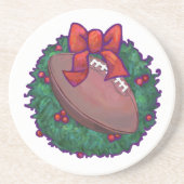 Football kerst zandsteen onderzetter (Voorkant)