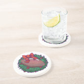 Football kerst zandsteen onderzetter (Zijkant)