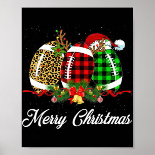 Football kerstboomluipaard Roodstaartpaarster Ha Poster