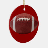 Football kerstboomversiering keramisch ornament (Rechts)
