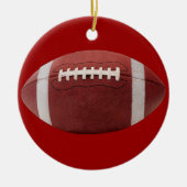 Football kerstboomversiering keramisch ornament (Voorkant)