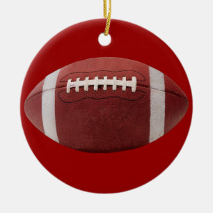 Football kerstboomversiering keramisch ornament