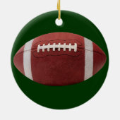 Football kerstboomversiering keramisch ornament (Achterkant)