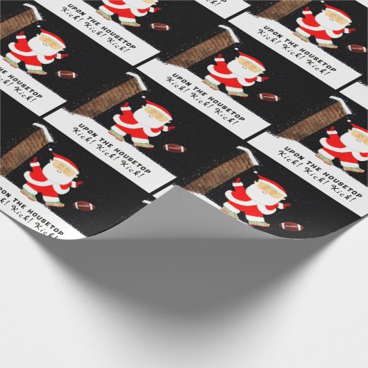 Football kerstcadeaupapier cadeaupapier (Hoek)